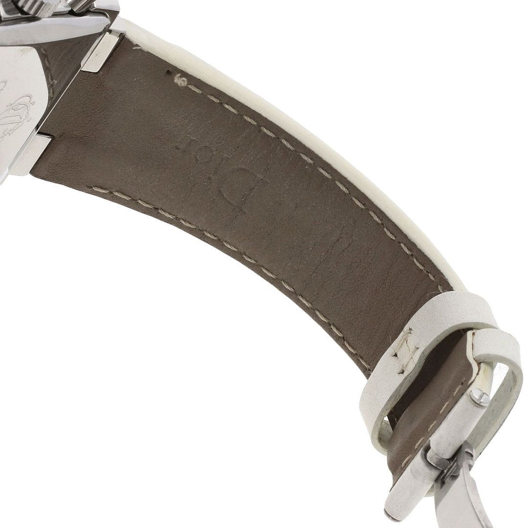 Christian Dior Watches Quartz D81-101 Stainless Steel, Leather Silver Riva Diamond Bezel white dial Women Used Authentic
