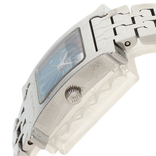 HERMES Watches Quartz HH1.210 Stainless Steel , Stainless Steel Silver H Watch Blue Gene Blue gene dial Women Used Authentic