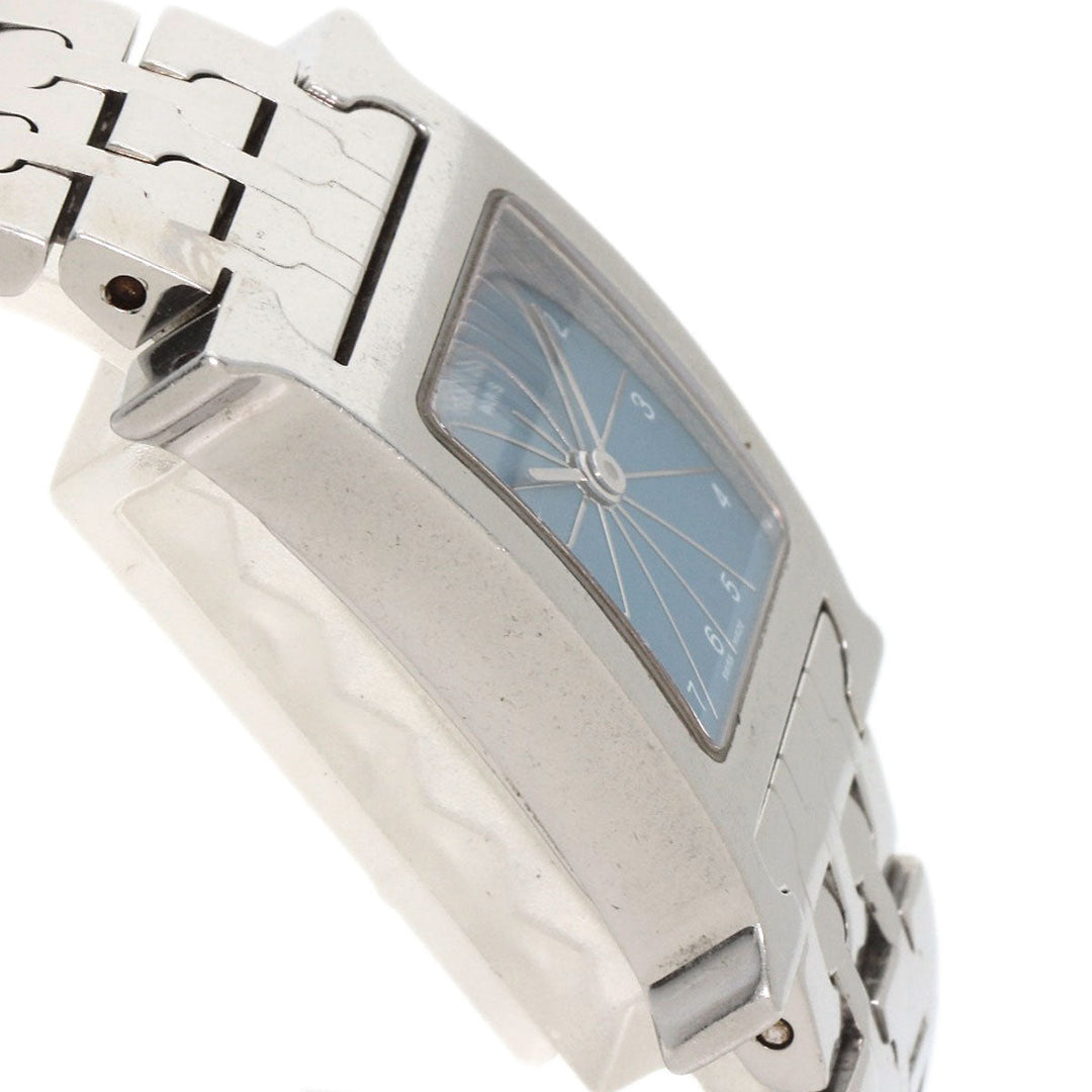 HERMES Watches Quartz HH1.210 Stainless Steel , Stainless Steel Silver H Watch Blue Gene Blue gene dial Women Used Authentic