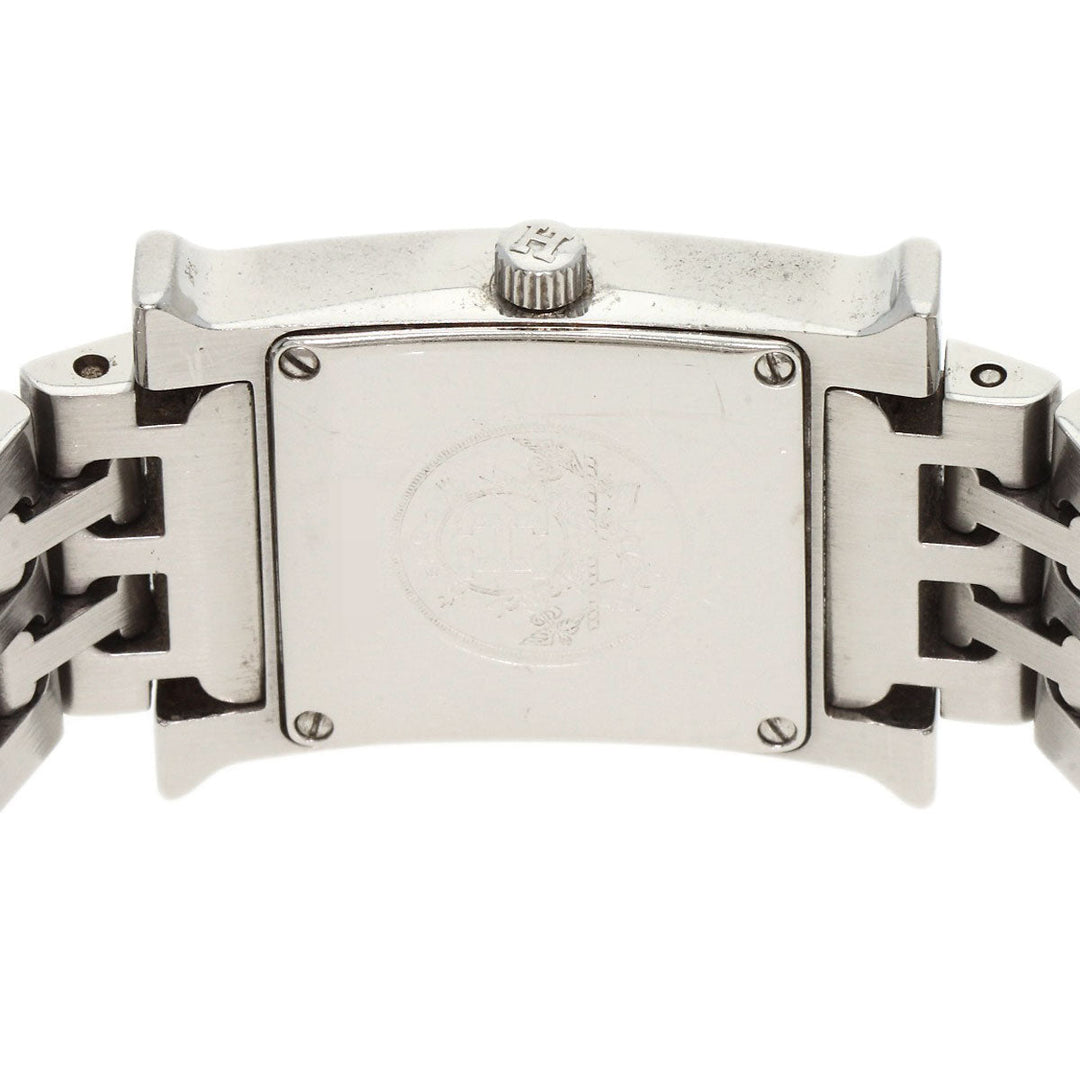 HERMES Watches Quartz HH1.210 Stainless Steel , Stainless Steel Silver H Watch Blue Gene Blue gene dial Women Used Authentic