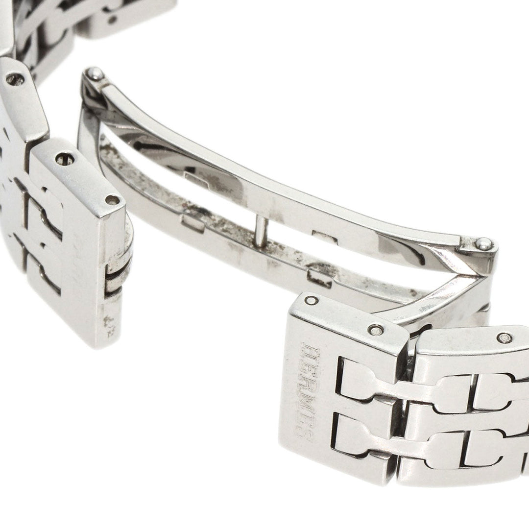 HERMES Watches Quartz HH1.210 Stainless Steel , Stainless Steel Silver H Watch Blue Gene Blue gene dial Women Used Authentic