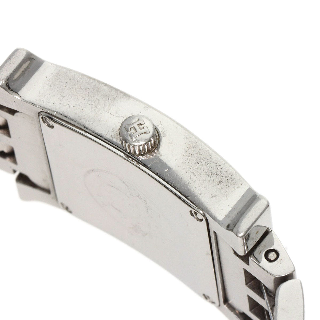 HERMES Watches Quartz HH1.210 Stainless Steel , Stainless Steel Silver H Watch Blue Gene Blue gene dial Women Used Authentic