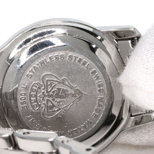 GUCCI Watches Quartz 5500L Stainless Steel , Stainless Steel Silver Round face Silver dial Women Used Authentic