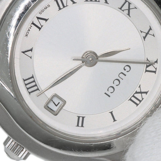 GUCCI Watches Quartz 5500L Stainless Steel , Stainless Steel Silver Round face Silver dial Women Used Authentic