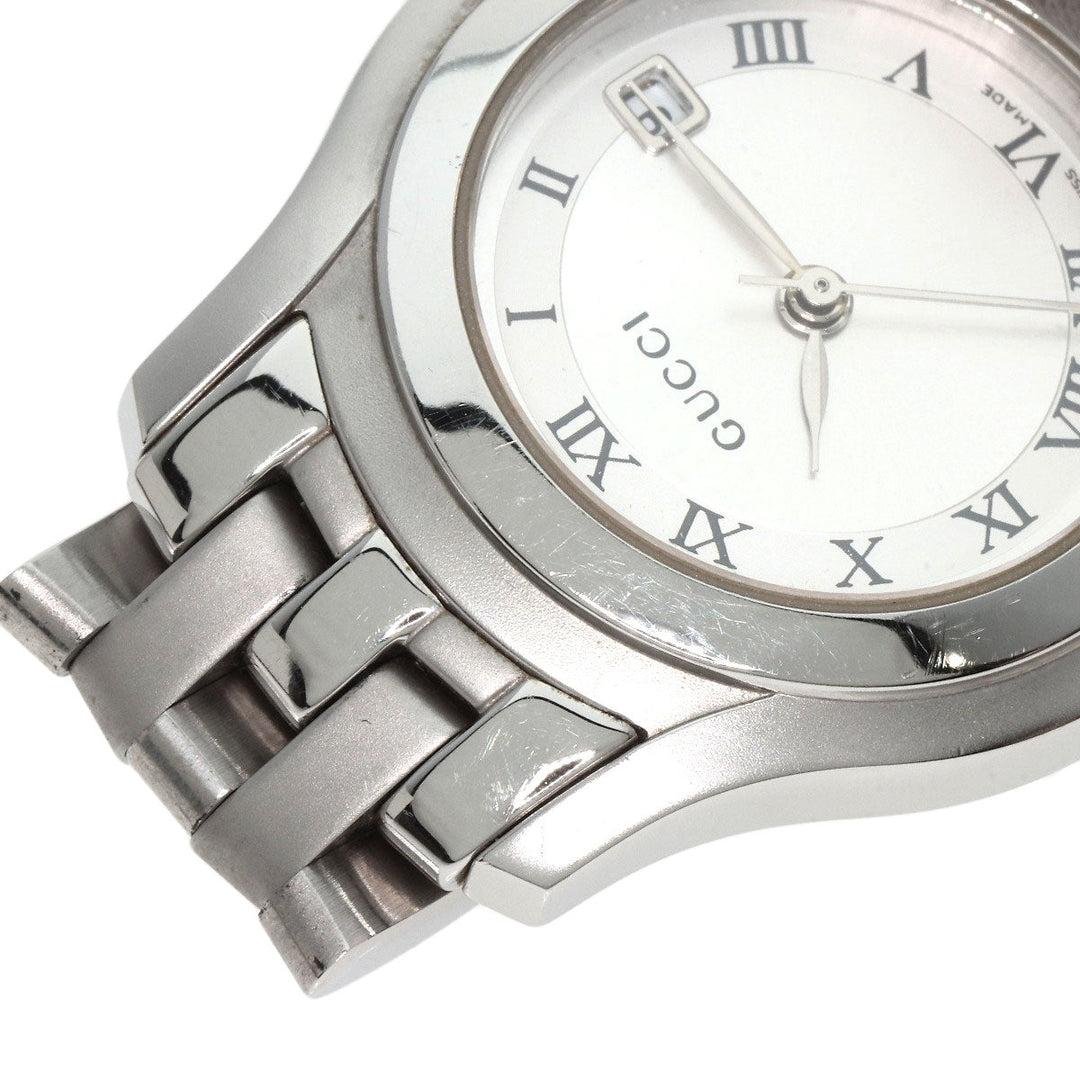 GUCCI Watches Quartz 5500L Stainless Steel Silver Round face Silver dial