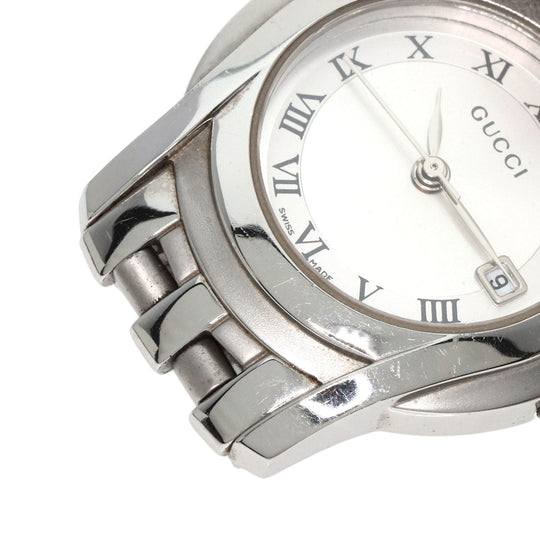 GUCCI Watches Quartz 5500L Stainless Steel Silver Round face Silver dial