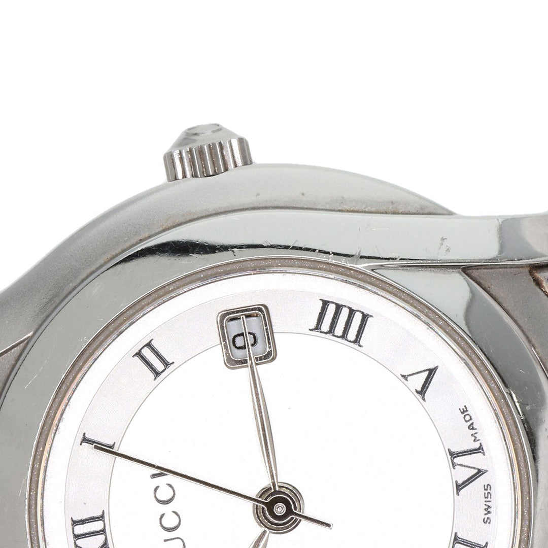 GUCCI Watches Quartz 5500L Stainless Steel Silver Round face Silver dial