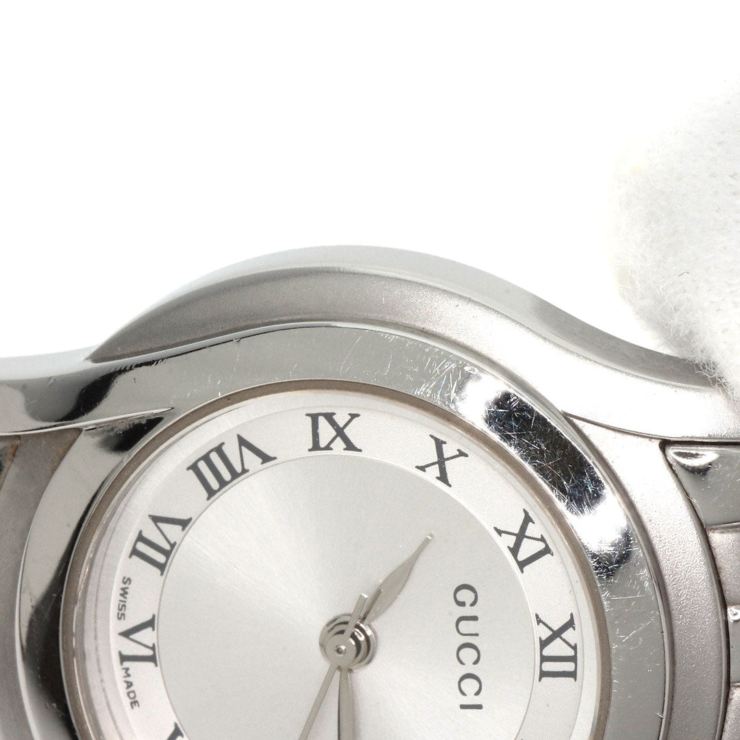 GUCCI Watches Quartz 5500L Stainless Steel Silver Round face Silver dial