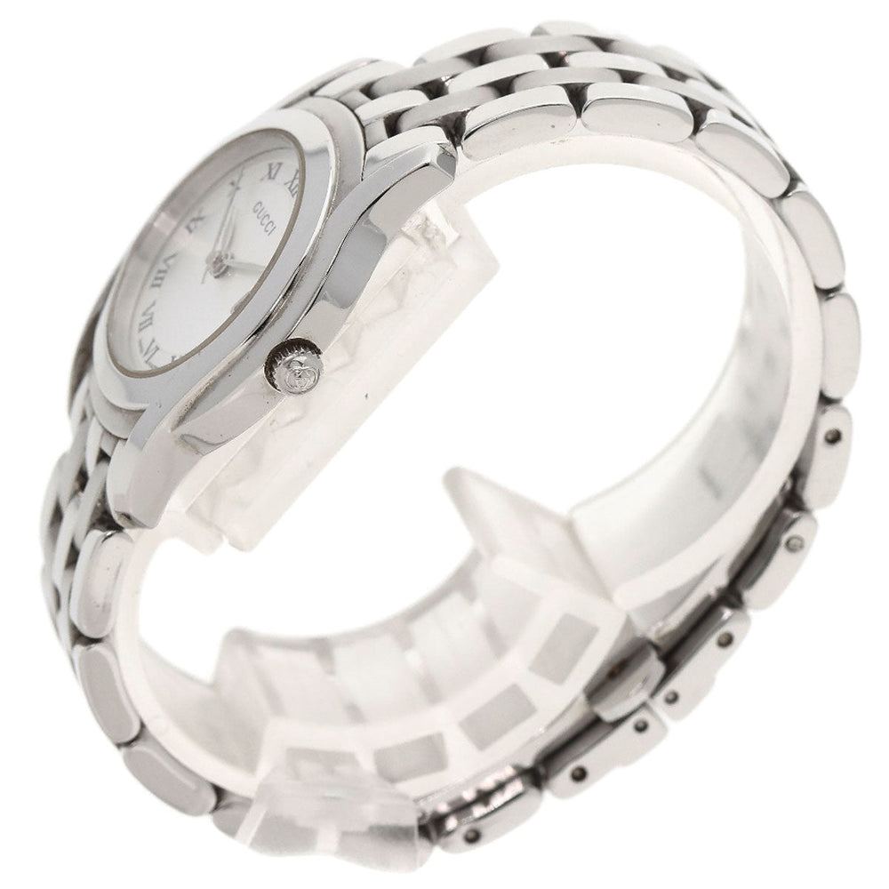 GUCCI Watches Quartz 5500L Stainless Steel Silver Round face Silver dial