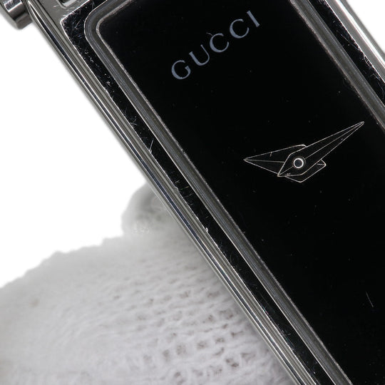 GUCCI Watches Quartz Stainless Steel , Stainless Steel Silver 1500L black dial Women Used Authentic