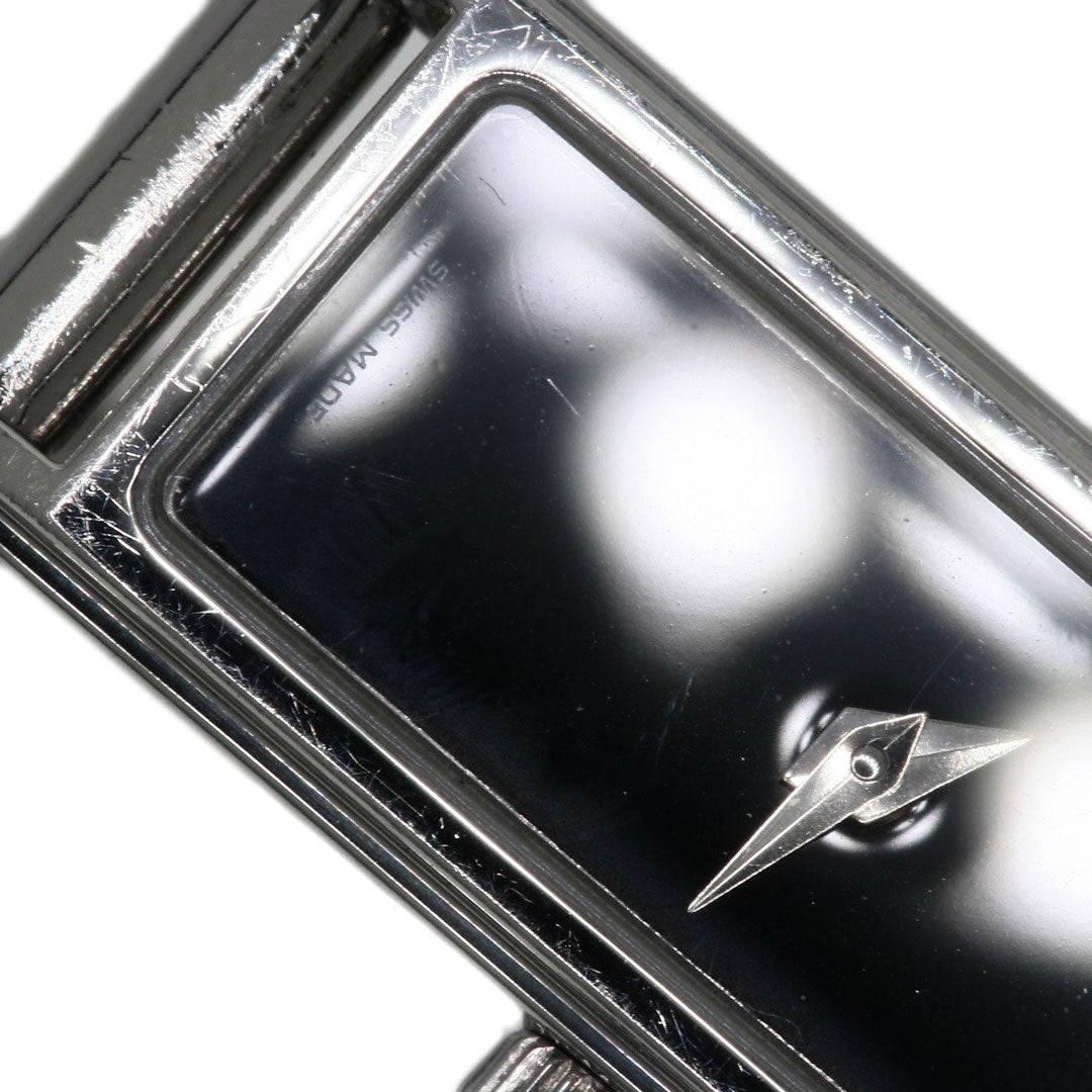 GUCCI Watches Quartz Stainless Steel , Stainless Steel Silver 1500L black dial Women Used Authentic