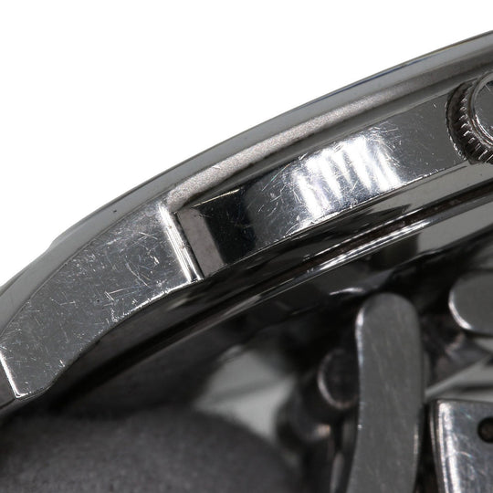 GUCCI Watches Quartz 5500M Stainless Steel , Stainless Steel Silver Round face black dial mens Used Authentic