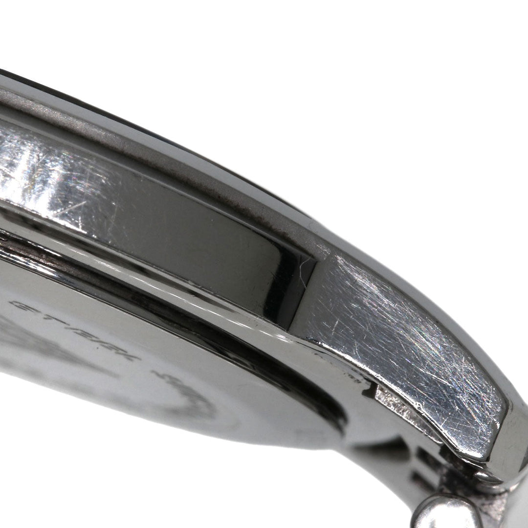 GUCCI Watches Quartz 5500M Stainless Steel , Stainless Steel Silver Round face black dial mens Used Authentic