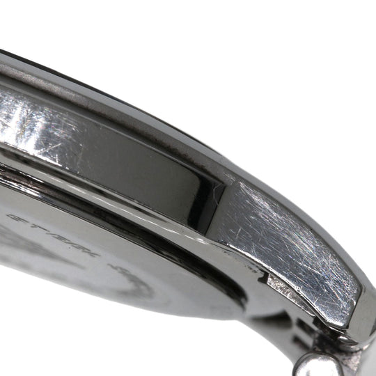 GUCCI Watches Quartz 5500M Stainless Steel , Stainless Steel Silver Round face black dial mens Used Authentic