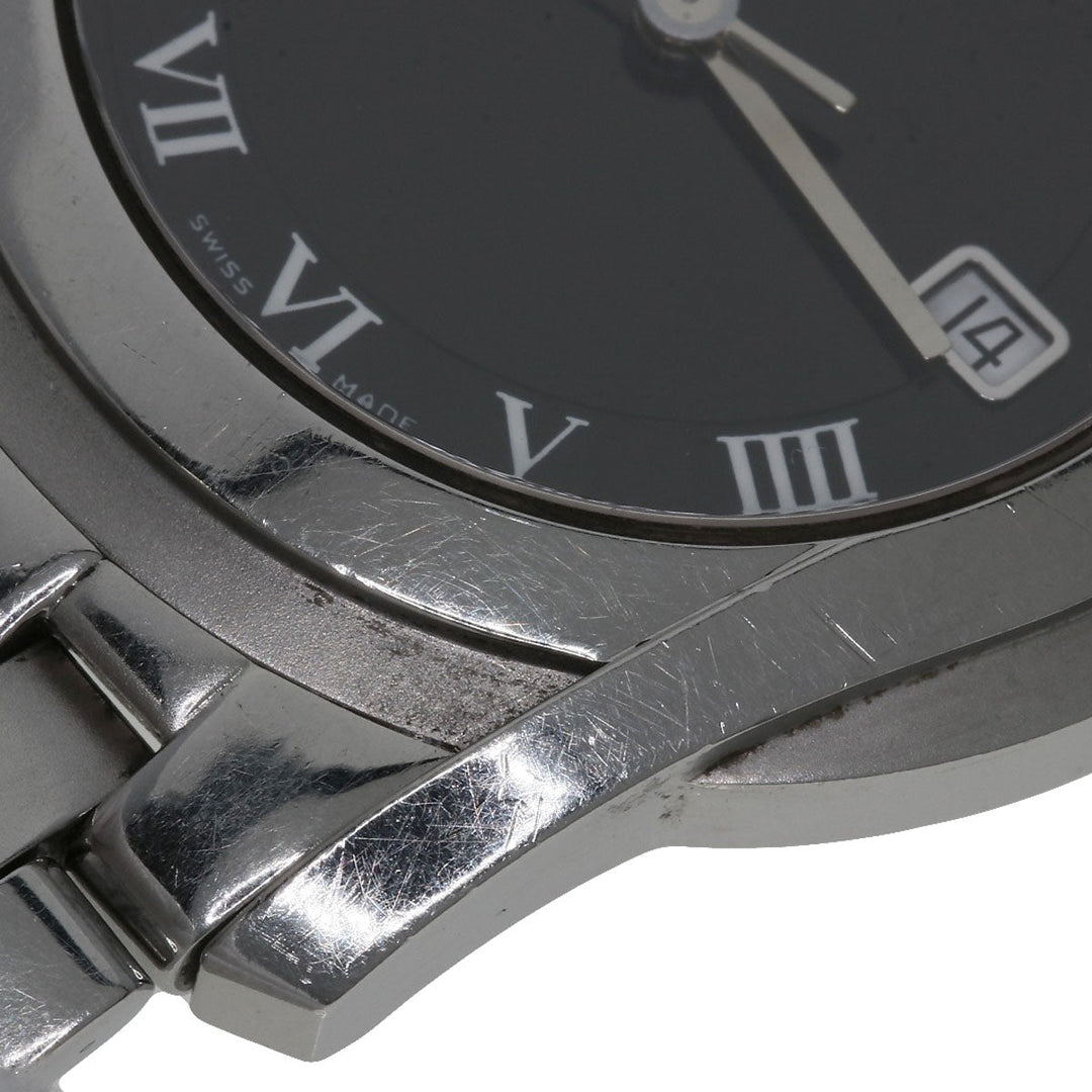 GUCCI Watches Quartz 5500M Stainless Steel , Stainless Steel Silver Round face black dial mens Used Authentic