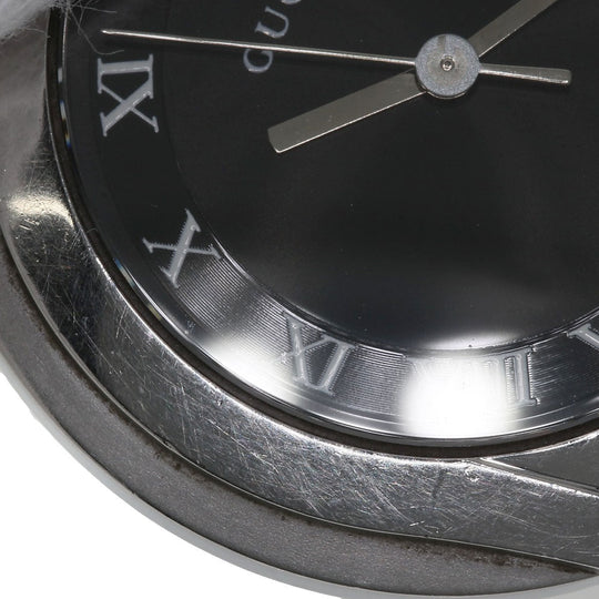 GUCCI Watches Quartz 5500M Stainless Steel , Stainless Steel Silver Round face black dial mens Used Authentic