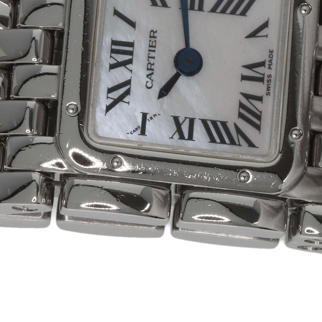 CARTIER Watches Quartz W61001T9 Stainless Steel , Stainless Steel Silver PANTHERE Ryuban White shell dial Women Used Authentic