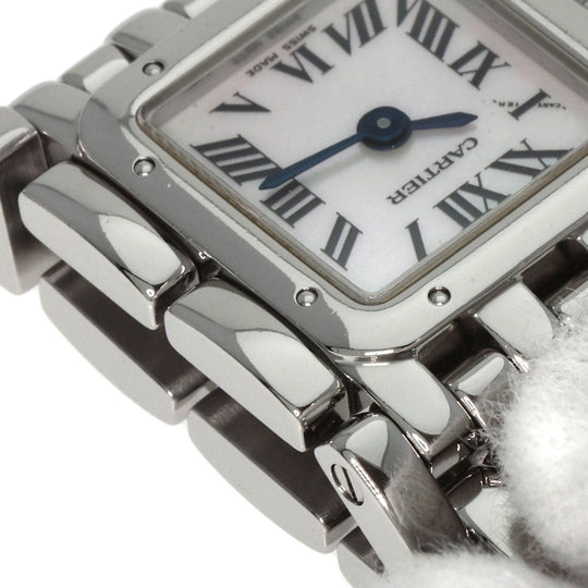 CARTIER Watches Quartz W61001T9 Stainless Steel , Stainless Steel Silver PANTHERE Ryuban White shell dial Women Used Authentic