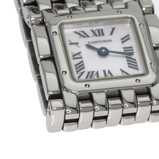 CARTIER Watches Quartz W61001T9 Stainless Steel , Stainless Steel Silver PANTHERE Ryuban White shell dial Women Used Authentic