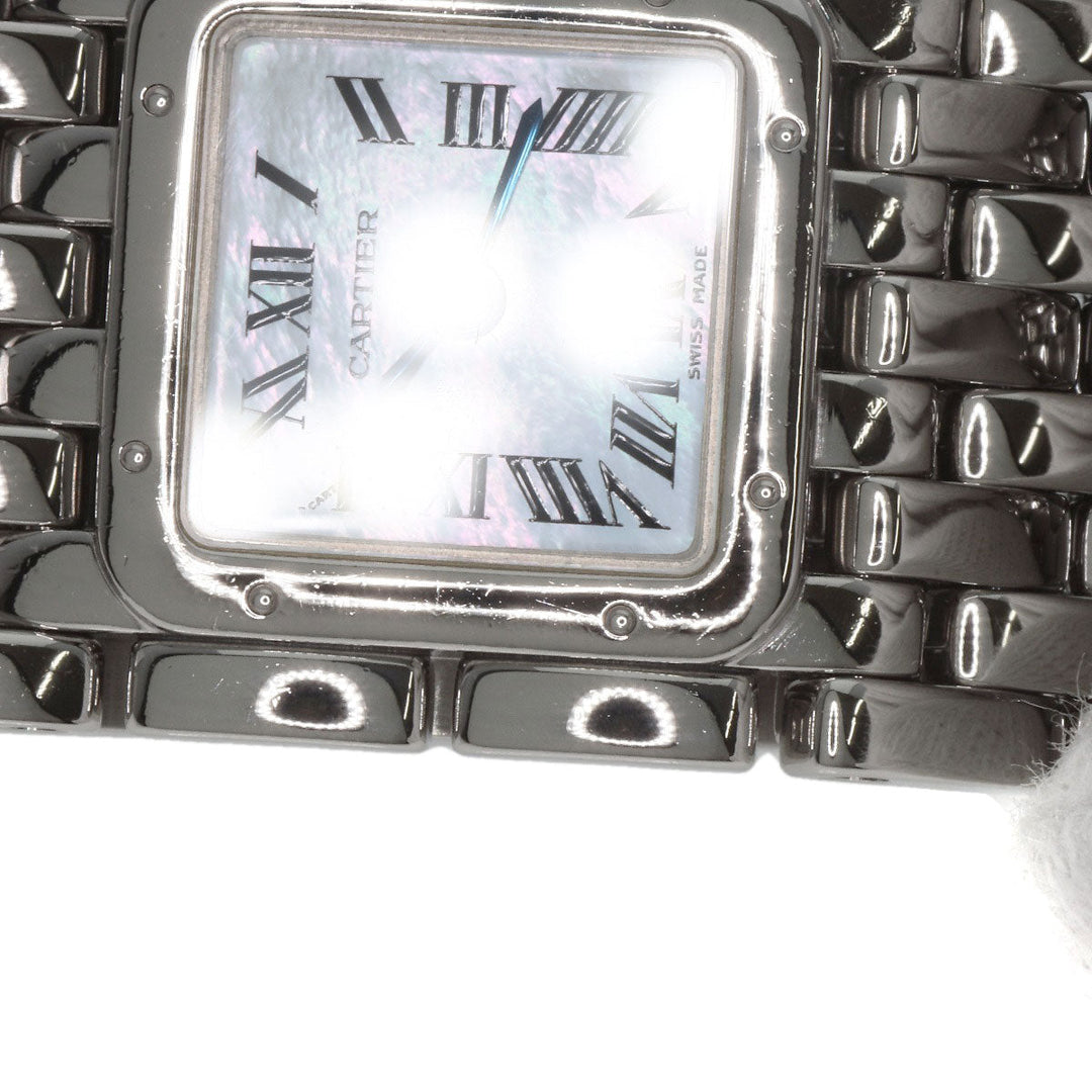 CARTIER Watches Quartz W61001T9 Stainless Steel , Stainless Steel Silver PANTHERE Ryuban White shell dial Women Used Authentic