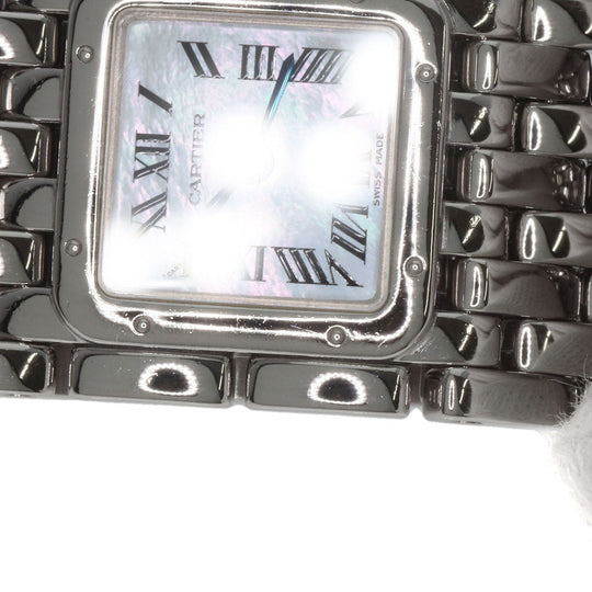 CARTIER Watches Quartz W61001T9 Stainless Steel , Stainless Steel Silver PANTHERE Ryuban White shell dial Women Used Authentic