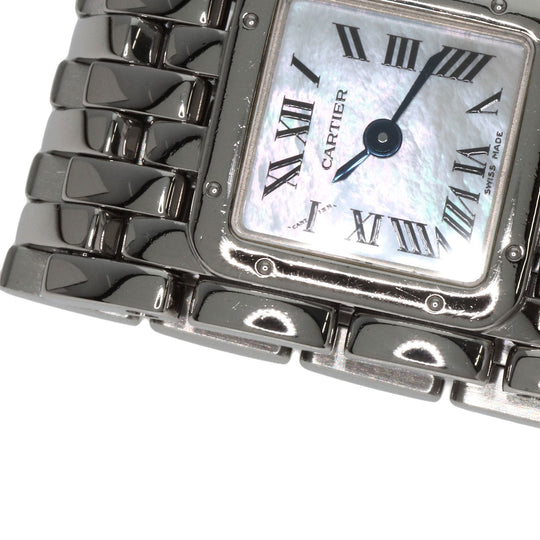 CARTIER Watches Quartz W61001T9 Stainless Steel , Stainless Steel Silver PANTHERE Ryuban White shell dial Women Used Authentic