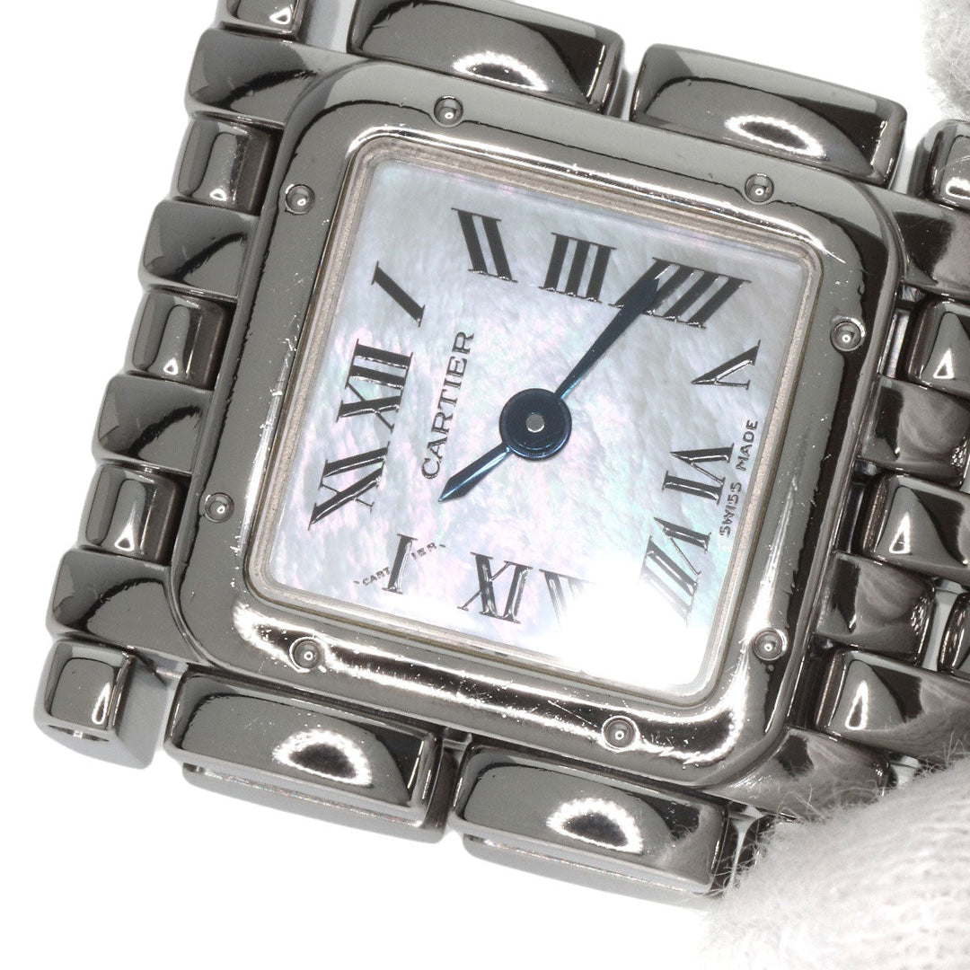 CARTIER Watches Quartz W61001T9 Stainless Steel , Stainless Steel Silver PANTHERE Ryuban White shell dial Women Used Authentic