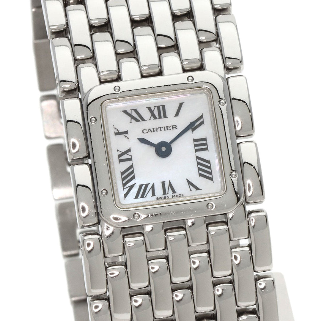 CARTIER Watches Quartz W61001T9 Stainless Steel , Stainless Steel Silver PANTHERE Ryuban White shell dial Women Used Authentic