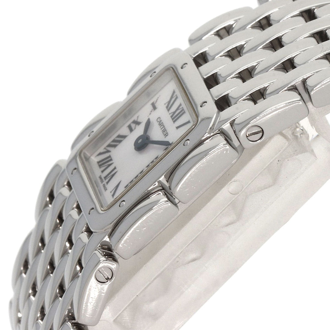 CARTIER Watches Quartz W61001T9 Stainless Steel , Stainless Steel Silver PANTHERE Ryuban White shell dial Women Used Authentic