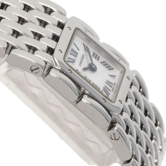 CARTIER Watches Quartz W61001T9 Stainless Steel , Stainless Steel Silver PANTHERE Ryuban White shell dial Women Used Authentic