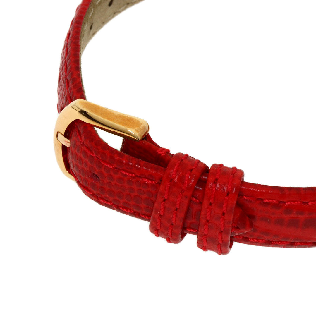 FENDI Watches Quartz 2700L PGP, leather gold Round face Red dial Women Used Authentic