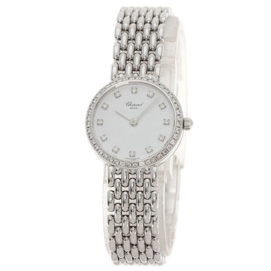 Chopard Watches Quartz 10/5911 K18WG, K18WG, Diamond Silver Classic 12P Bezel Diamond white dial Women Used Authentic