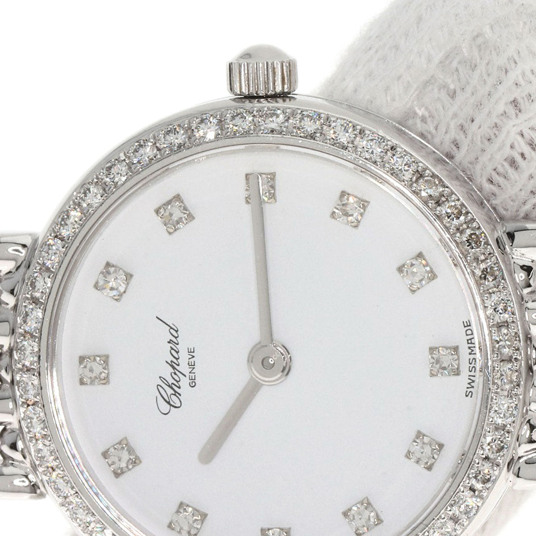 Chopard Watches Quartz 10/5911 K18WG, K18WG, Diamond Silver Classic 12P Bezel Diamond white dial Women Used Authentic
