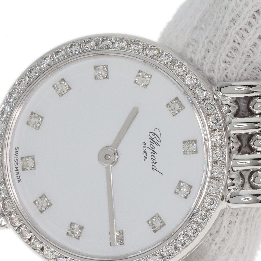 Chopard Watches Quartz 10/5911 K18WG, K18WG, Diamond Silver Classic 12P Bezel Diamond white dial Women Used Authentic