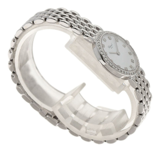 Chopard Watches Quartz 10/5911 K18WG, K18WG, Diamond Silver Classic 12P Bezel Diamond white dial Women Used Authentic