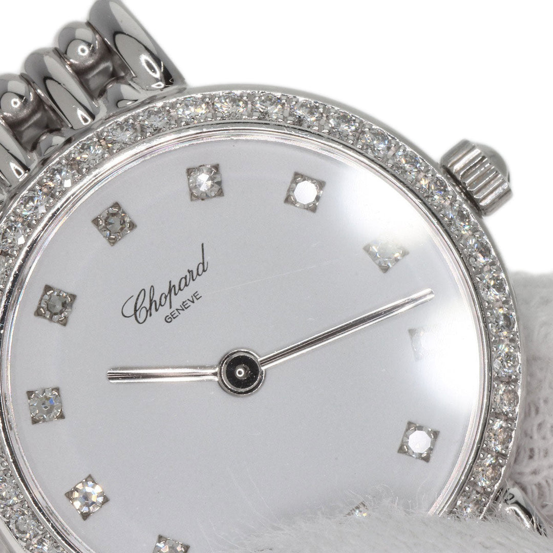 Chopard Watches Quartz 10/5911 K18WG, K18WG, Diamond Silver Classic 12P Bezel Diamond white dial Women Used Authentic