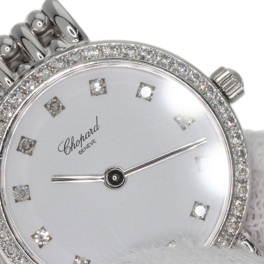 Chopard Watches Quartz 10/5911 K18WG, K18WG, Diamond Silver Classic 12P Bezel Diamond white dial Women Used Authentic