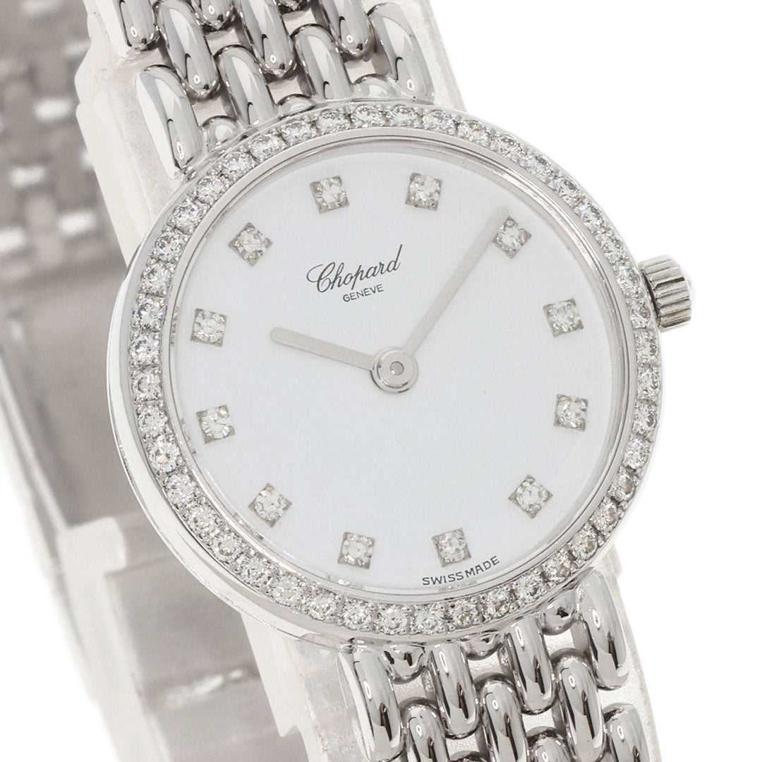Chopard Watches Quartz 10/5911 K18WG, K18WG, Diamond Silver Classic 12P Bezel Diamond white dial Women Used Authentic