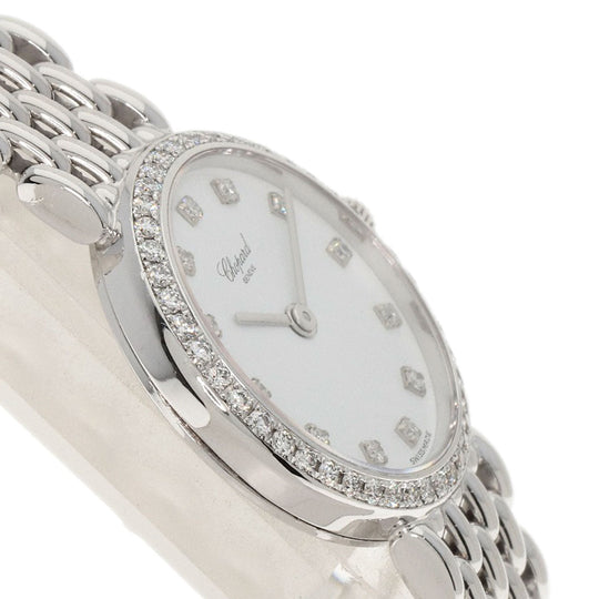 Chopard Watches Quartz 10/5911 K18WG, K18WG, Diamond Silver Classic 12P Bezel Diamond white dial Women Used Authentic