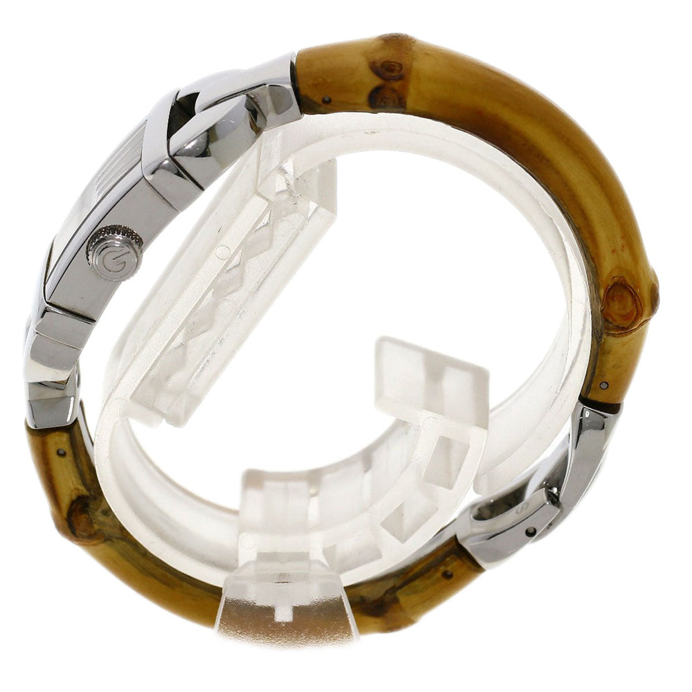 GUCCI Watches Quartz 6800L Stainless Steel, Bamboo Silver Bamboo Silver dial Women Used Authentic