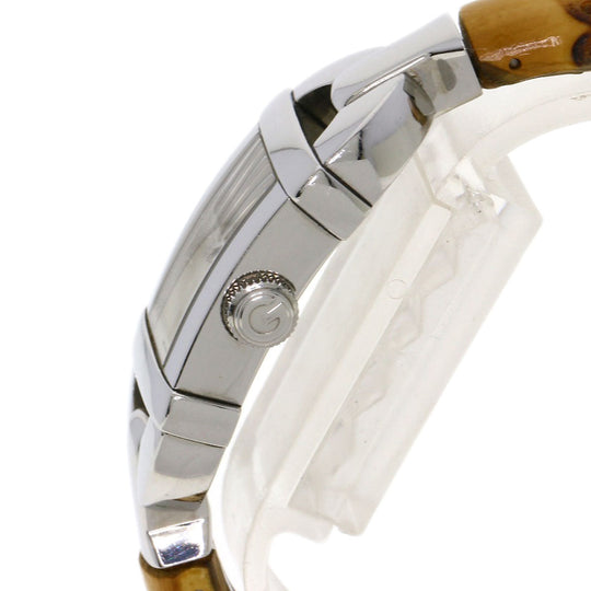 GUCCI Watches Quartz 6800L Stainless Steel, Bamboo Silver Bamboo Silver dial Women Used Authentic