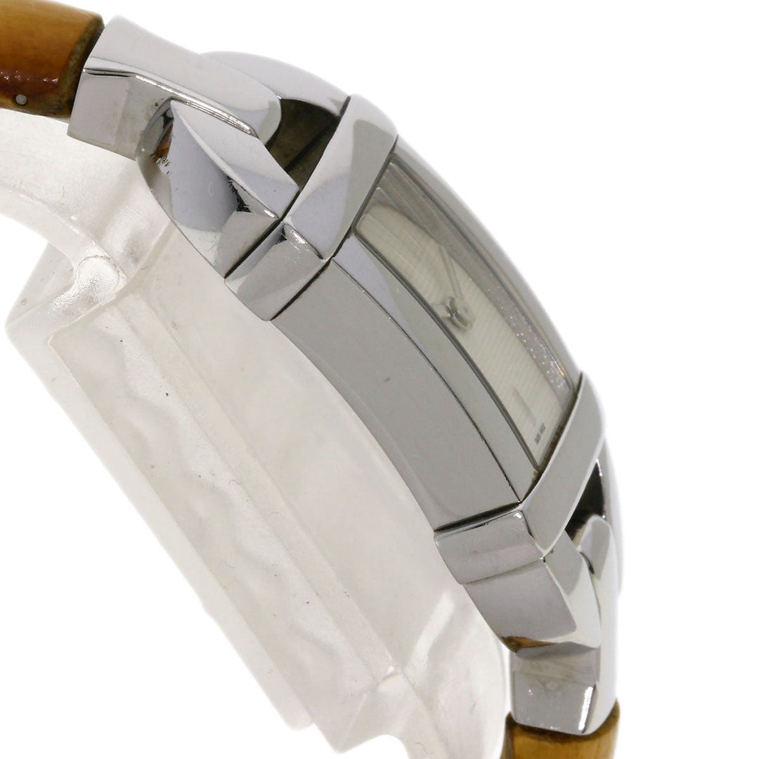 GUCCI Watches Quartz 6800L Stainless Steel, Bamboo Silver Bamboo Silver dial Women Used Authentic