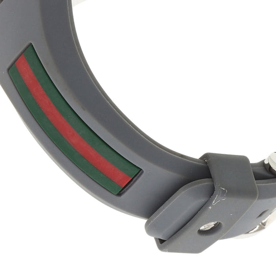GUCCI Watches Quartz 137.1 Stainless Steel, Rubber Silver Sink sherry line Silver dial mens Used Authentic