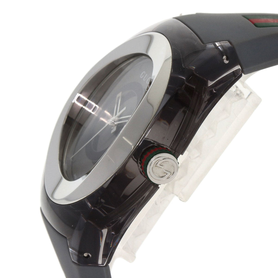 GUCCI Watches Quartz 137.1 Stainless Steel, Rubber Silver Sink sherry line Silver dial mens Used Authentic
