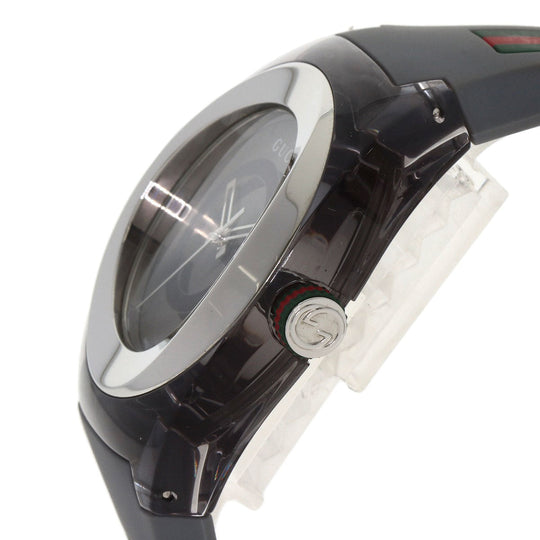 GUCCI Watches Quartz 137.1 Stainless Steel, Rubber Silver Sink sherry line Silver dial mens Used Authentic