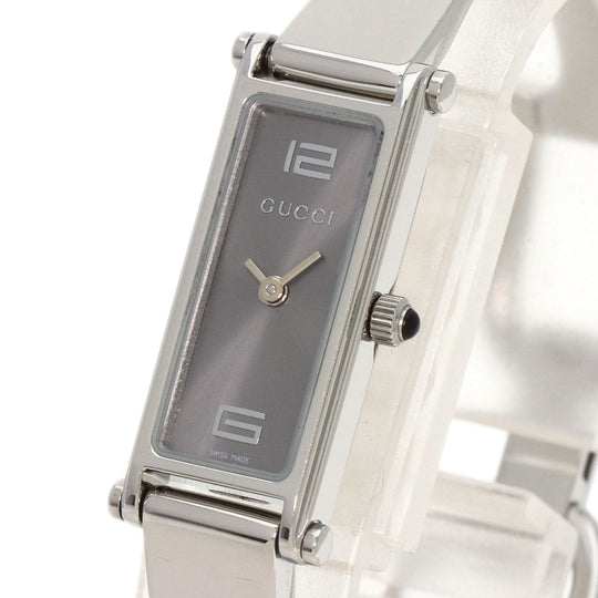 GUCCI Watches Quartz 1500L Stainless Steel , Stainless Steel Silver Square face Silver dial Women Used Authentic