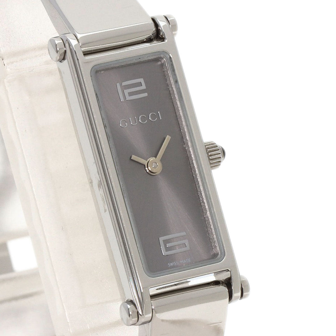 GUCCI Watches Quartz 1500L Stainless Steel , Stainless Steel Silver Square face Silver dial Women Used Authentic