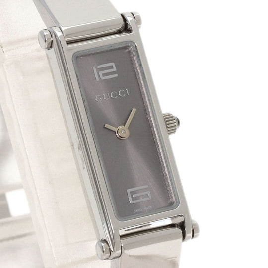 GUCCI Watches Quartz 1500L Stainless Steel , Stainless Steel Silver Square face Silver dial Women Used Authentic