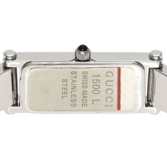 GUCCI Watches Quartz 1500L Stainless Steel , Stainless Steel Silver Square face Silver dial Women Used Authentic