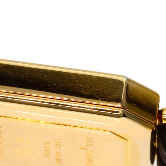 CHANEL Watches Quartz H0001 Gold Plated, GPx Leather gold Premiere M black dial Women Used Authentic